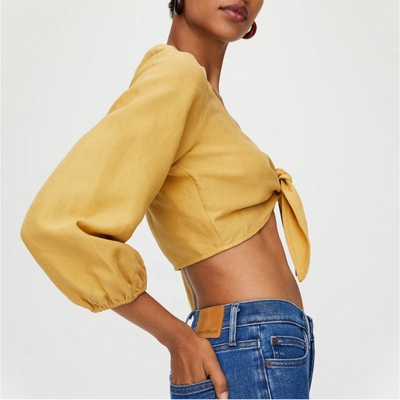 NWOTS Aritzia Wilfred Venus Linen Top - Picture 17 of 17